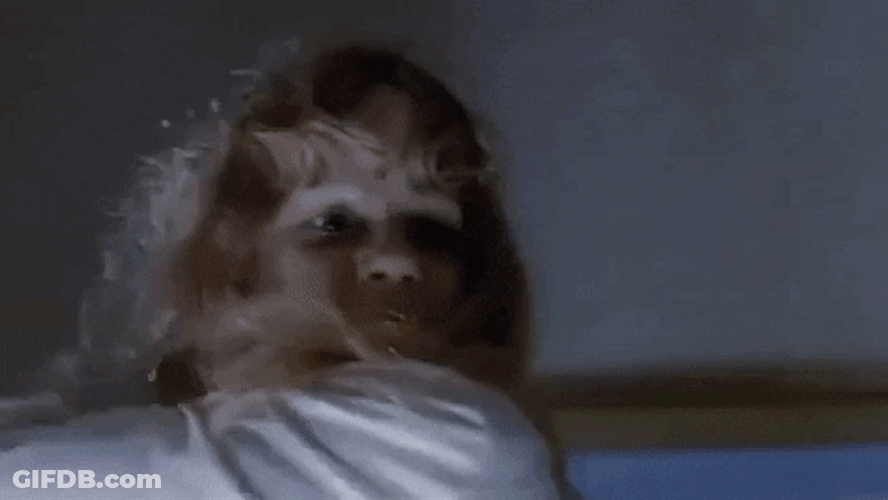 Exorcist Back Hand Slap Possessed GIF