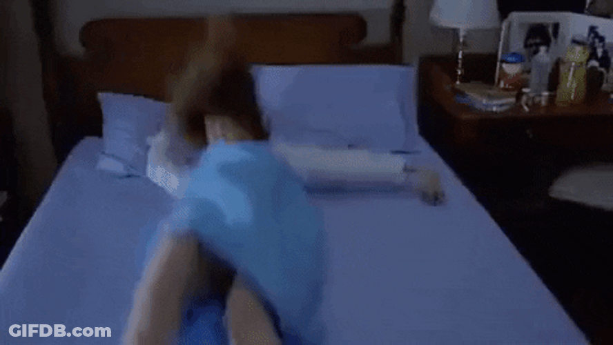 Exorcist Bouncing In Bed GIF