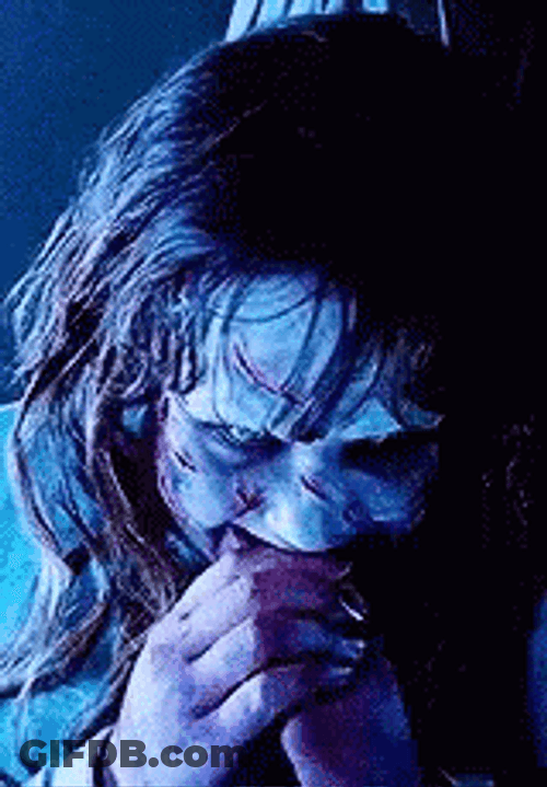 Exorcist Creepy Laughing Evil GIF