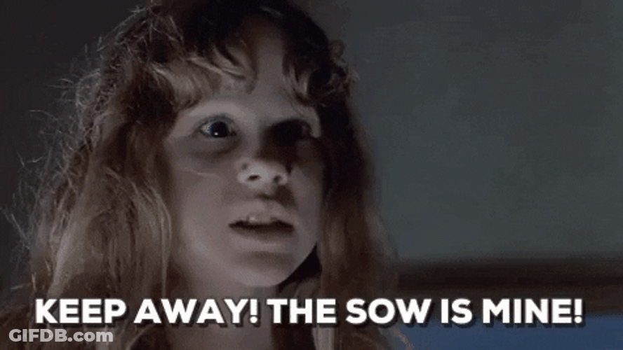 Exorcist Keep Away The Sow Is Mine GIF
