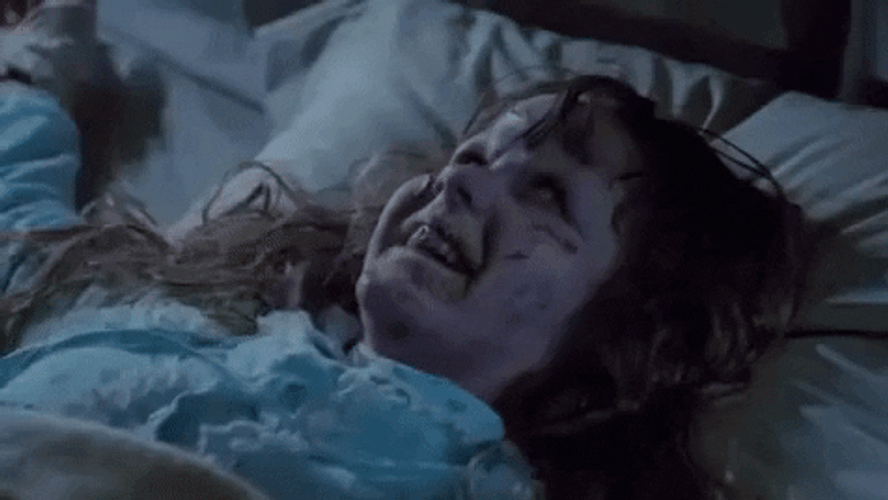 Exorcist Linda Blair Laughing Evil GIF