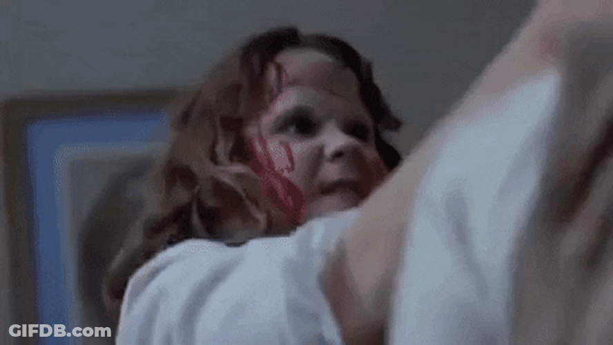 Exorcist Linda Blair Slap GIF