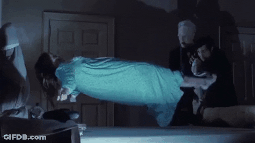 Exorcist Possessed Floating Scary GIF