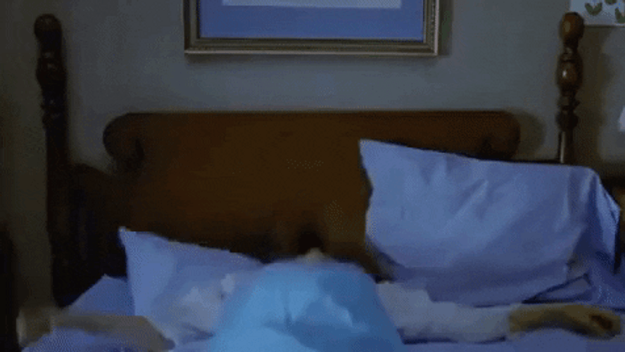 Exorcist Slamming Head In Bed GIF