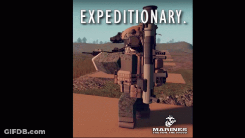Expeditionary Soldier Holding Gun GIF