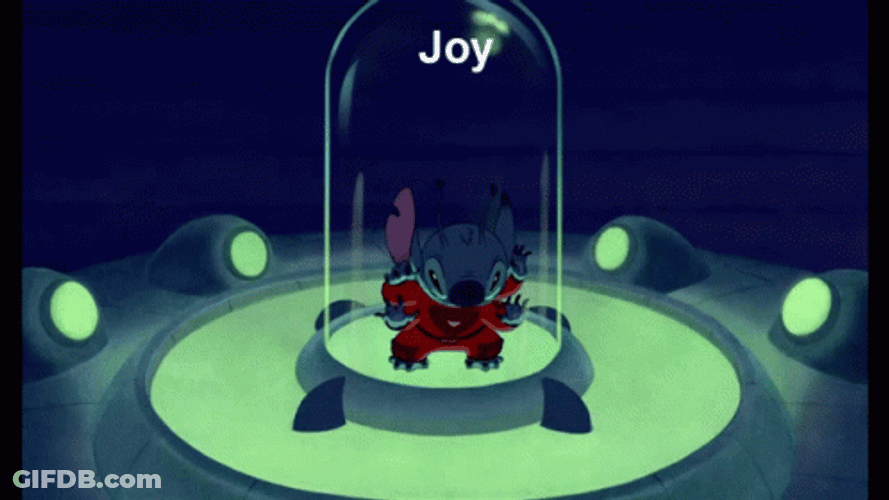Experiment 626 Stitch Inside Glass Case GIF