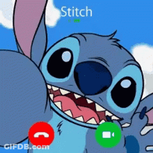 Experiment 626 Stitch Waving Phone Home Screen GIF