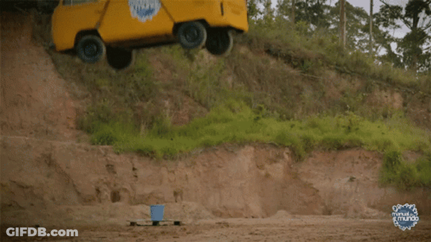 Experimental Yellow Van Crush GIF