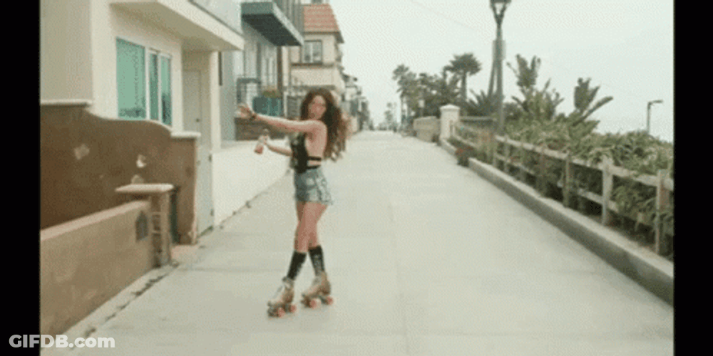 Expert Dances With Roller Skating GIF