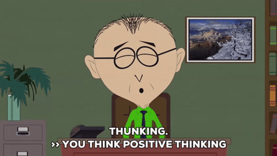 Explaining About Positive Thinking Cartoon GIF