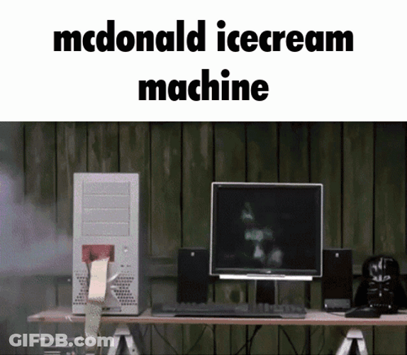 Explode Mcdonald Ice Cream Machine GIF