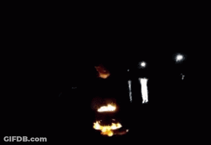 Exploding Barrel Crash And Burn GIF