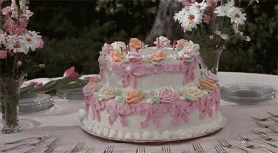 Exploding Birthday Cake GIF
