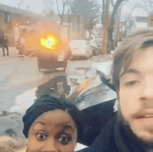 Exploding Dumpster Fire GIF