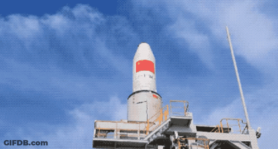 Exploding Rocket Falling To Earth GIF