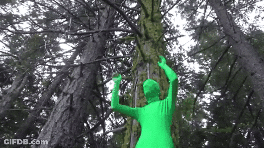 Explosion Green Screen Man Dancing Into Forest GIF