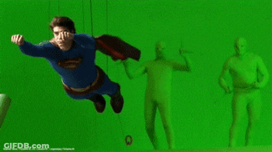 Explosion Green Screen Superman Flying GIF