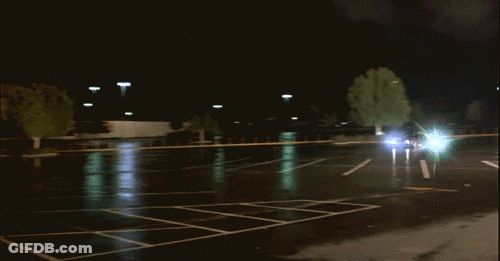 Explosion In Front Of JCPenney At Night GIF
