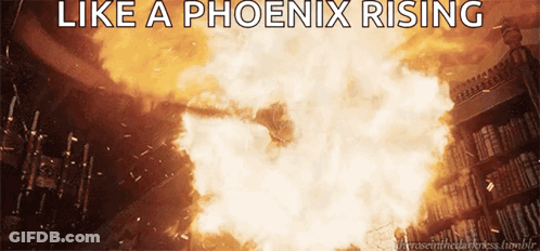 Explosion Saying Like A Phoenix Rising GIF