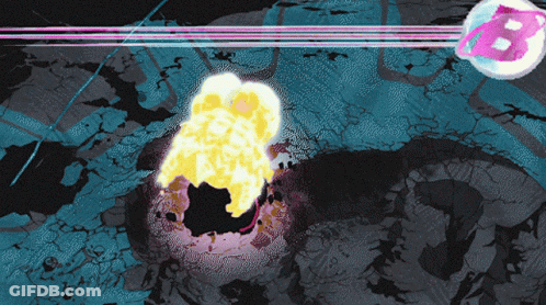 Explosion With Letter B GIF