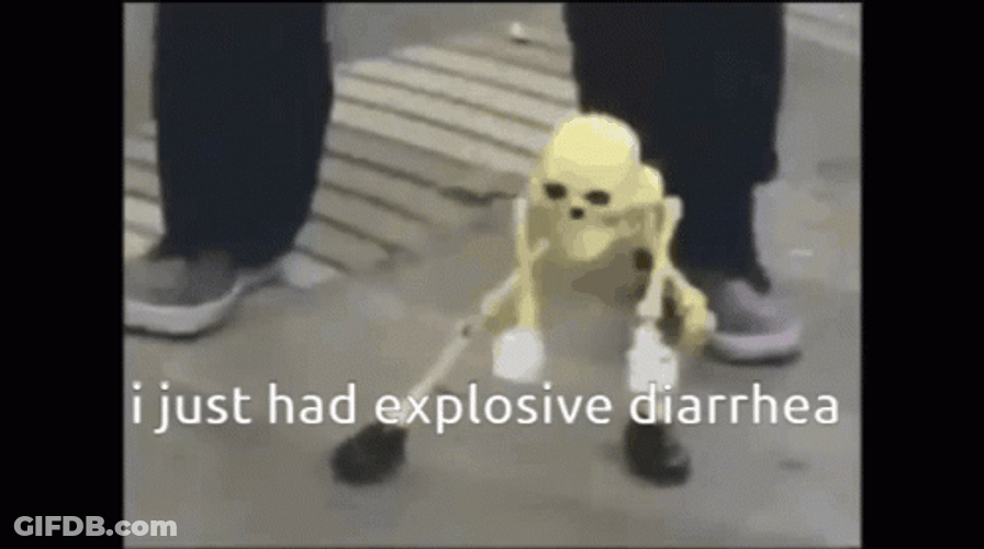 Explosive Diarrhea Skeleton Dancing GIF