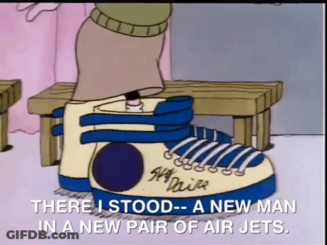 Extra Big Cartoon Shoes GIF