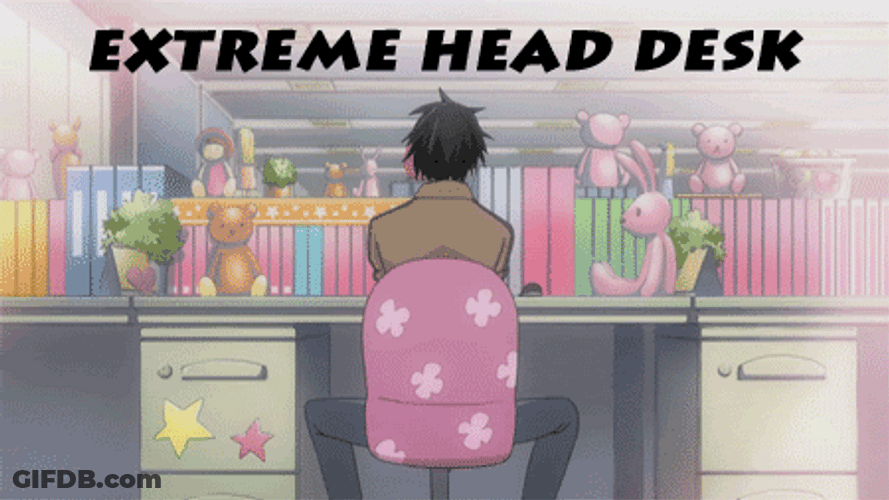 Extreme Banging Head On Desk GIF