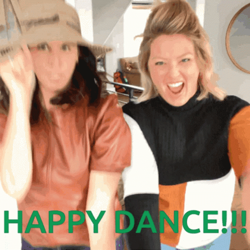 Extremely Happy Besties Excited Dance GIF