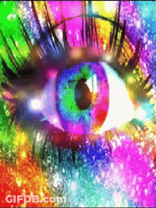 Eye Art Flashing Colors GIF