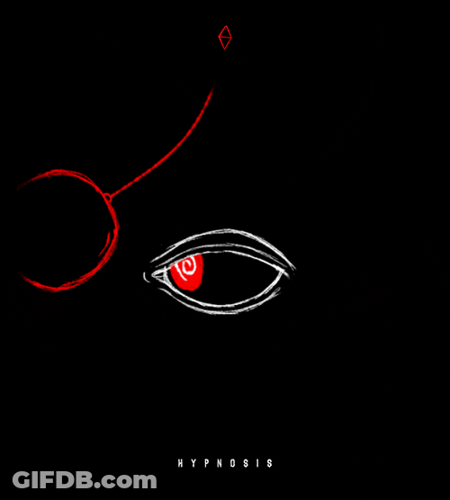 Eye Looking At Swinging Pendulum GIF