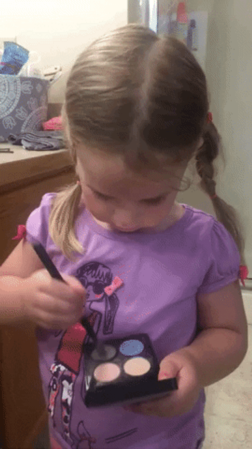 Eye Makeup Cute Toddler GIF