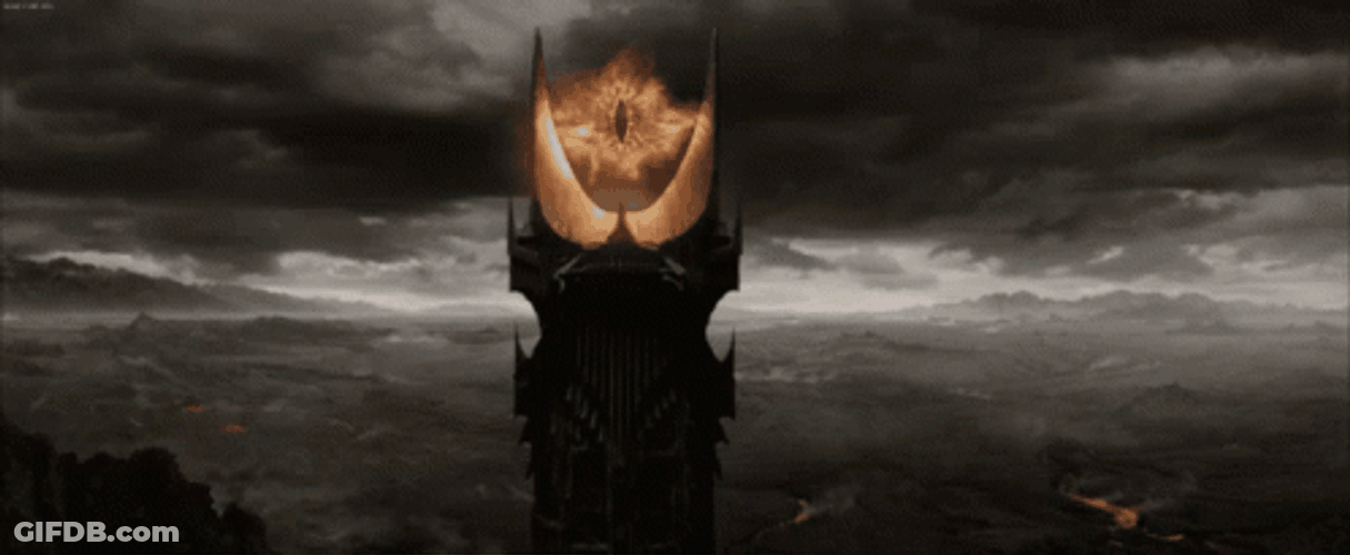 Eye Of Sauron Drone Shot GIF