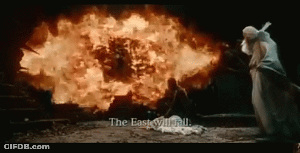 Eye Of Sauron Faces Gandalf GIF