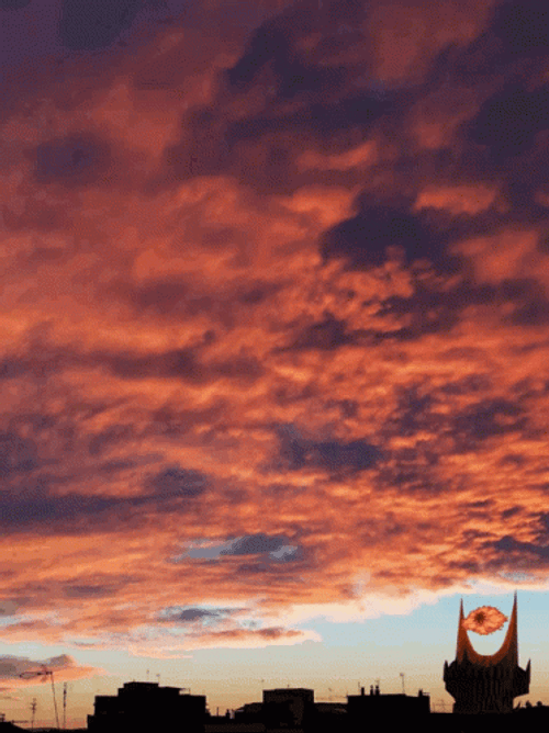 Eye Of Sauron Orange Sky GIF