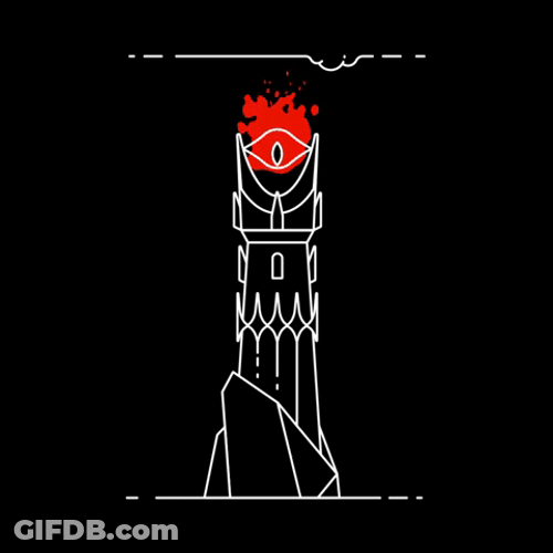 Eye Of Sauron Red Flames Sketch Fan Made GIF
