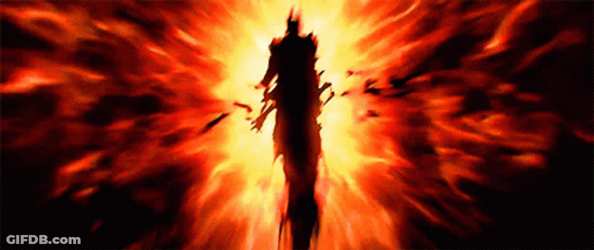 Eye Of Sauron Through The Flames GIF
