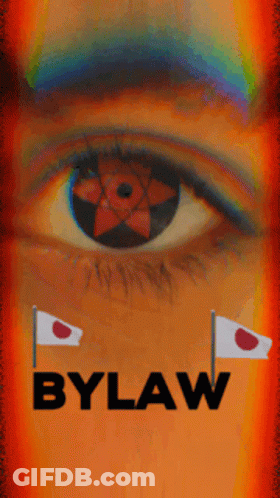 Eye Painting With Bylaw Text GIF