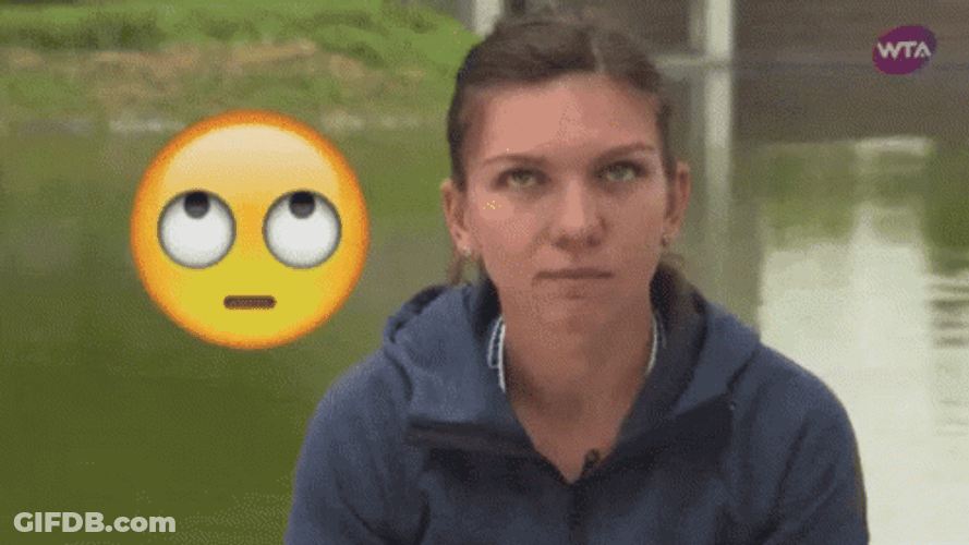 Eye Roll Emoji Funny Simona Ahalep GIF