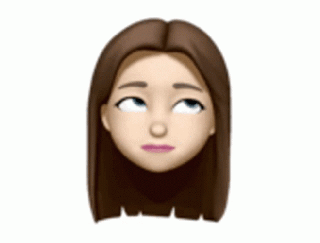 Eye Roll Emoji Girl Memoji Duh GIF