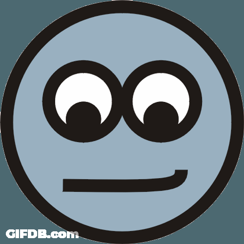 Eye Roll Emoji Gray Cartoon Smirk GIF