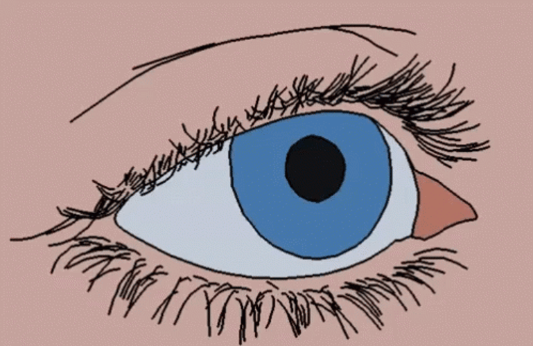 Eye Rolling Close Up Animation GIF