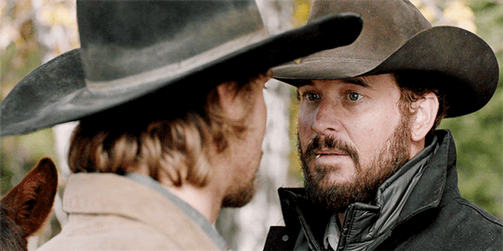 Eye To Eye Contact Rip Yellowstone GIF