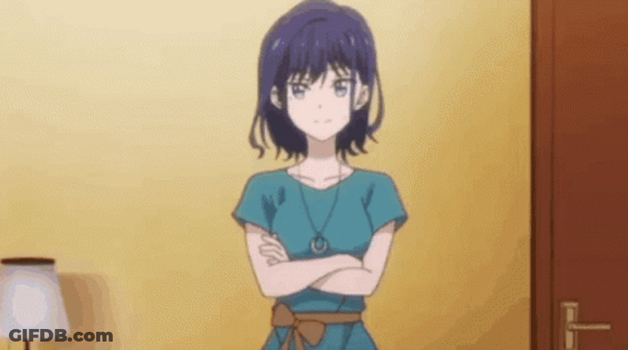 Eye Twitching Aki Adagaki Anime GIF