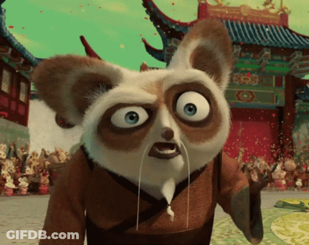 Eye Twitching Kung Fu Panda Master Shifu GIF