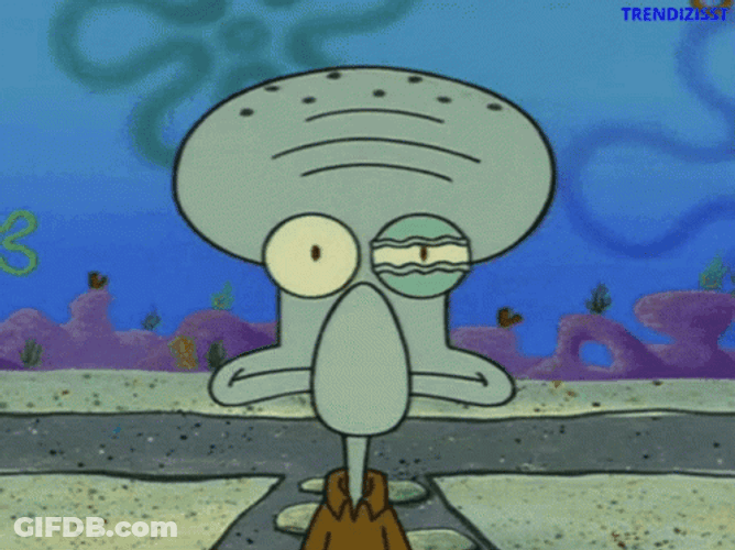 Eye Twitching Squidward GIF
