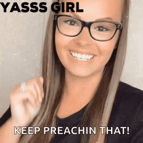 Eyeglasses Woman Preaching Get It Girl GIF