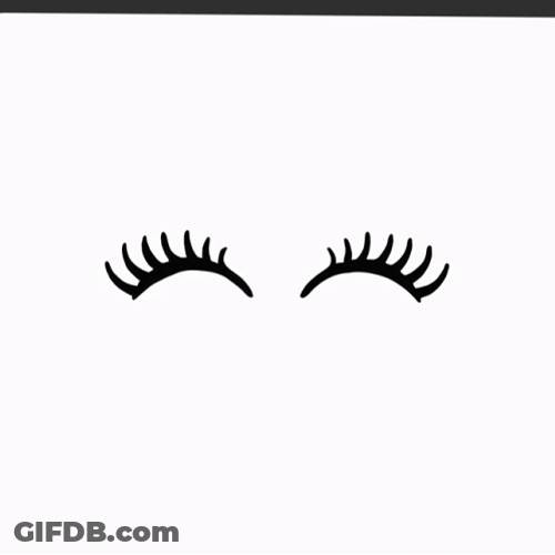 Eyelashes Winking GIF
