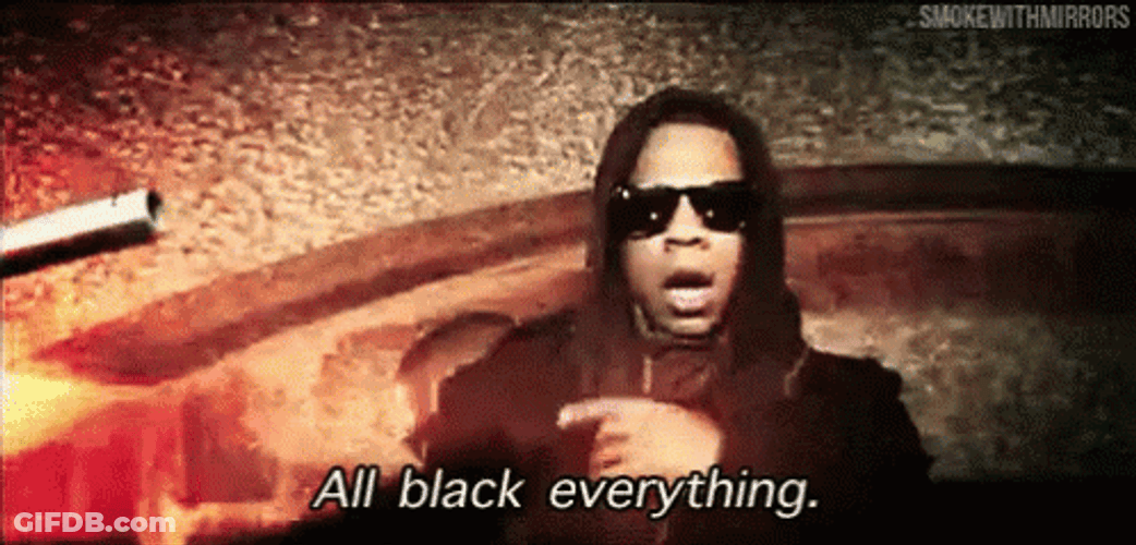 Eyerthing All Black Sunglasses GIF