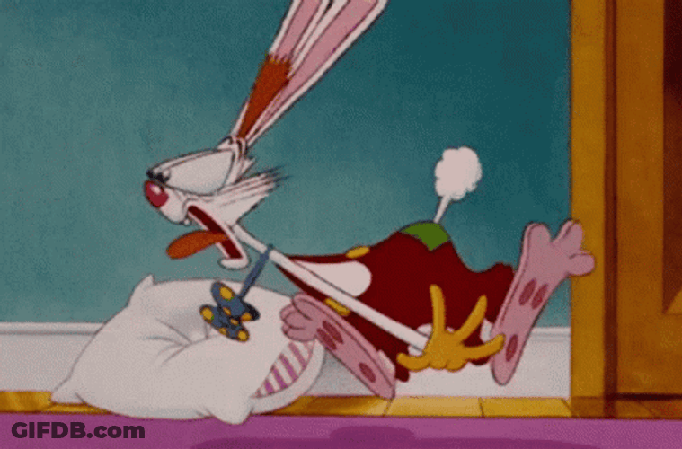 Eyes Popping Out Rabbit Is Startled GIF