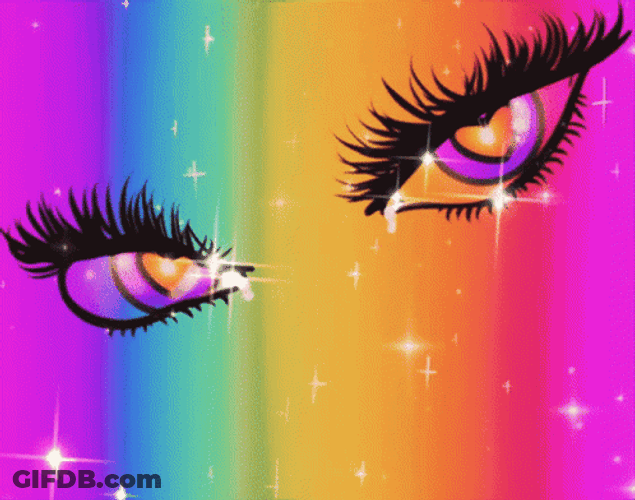 Eyes Rainbow Star GIF